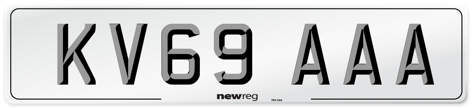 KV69 AAA Number Plate from New Reg